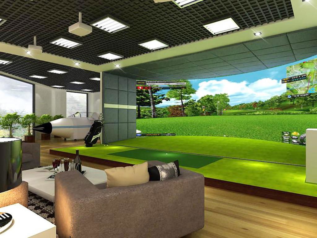 室內高爾夫模擬器球場家用投影系統儿童套裝虛擬設備 4