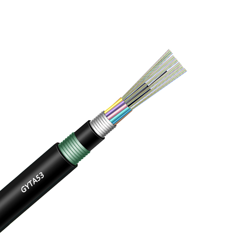 GYTA53 underground cable 96 144core singlemode direct burial fiber optic cable