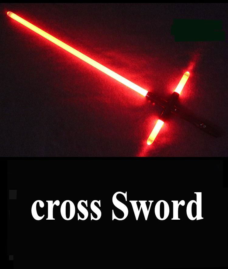 cross Sword skywalker Force Awakens new arrive RGB LED Metal STARWAR