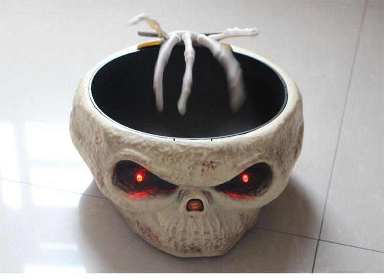 Halloween Induction control ghost hand sugar bowl electric toy skeleton LED 