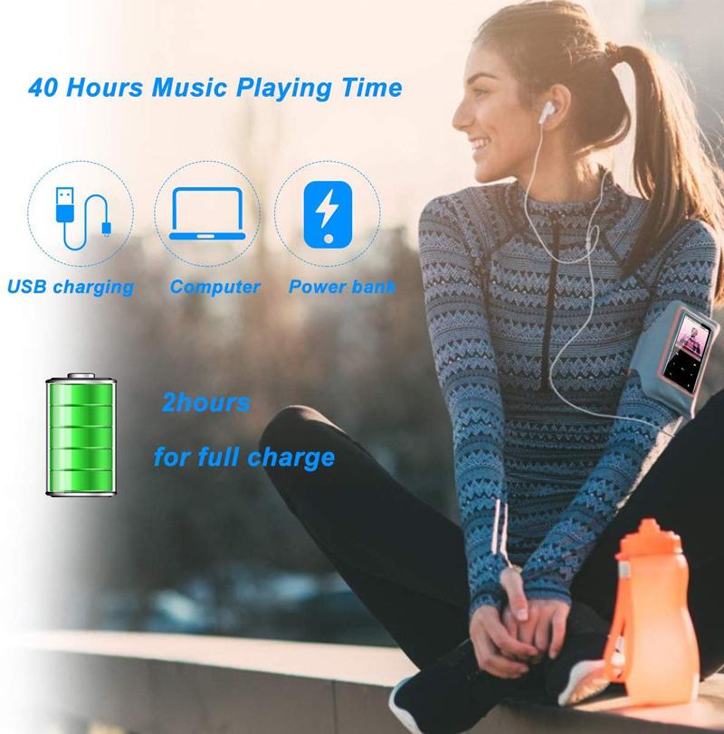 16GB MP3 Player with Bluetooth 4.2 Portable HiFi Lossless Sound MP3 Music Player 5