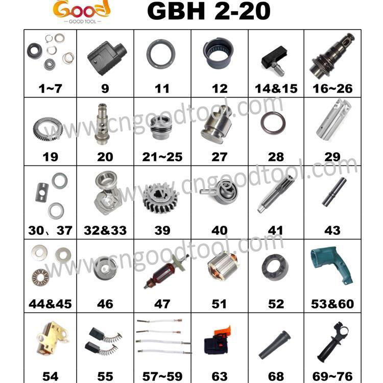 all range spare parts of GBH2-20 power tools spare parts  2