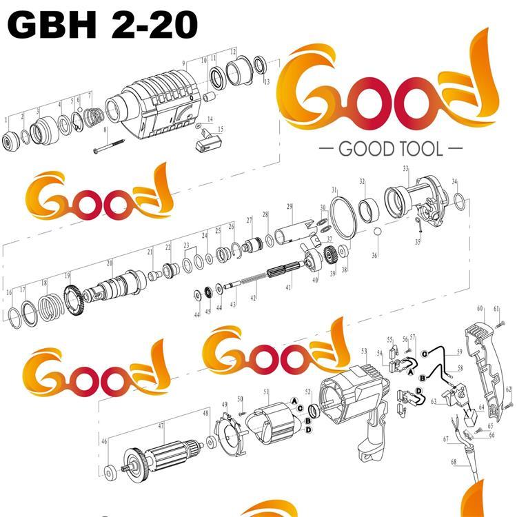 all range spare parts of GBH220 power tools spare parts Good Tool