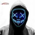 Rave Horror Glow Neon Light up Flashing LED EL Wire Halloween Party Mask