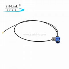 Rf coaxial fakra male C code with 1.13 or 1.37 cable assembly