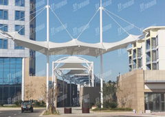 Custom Tensile Commercial Membrane Structure for commercial facilities