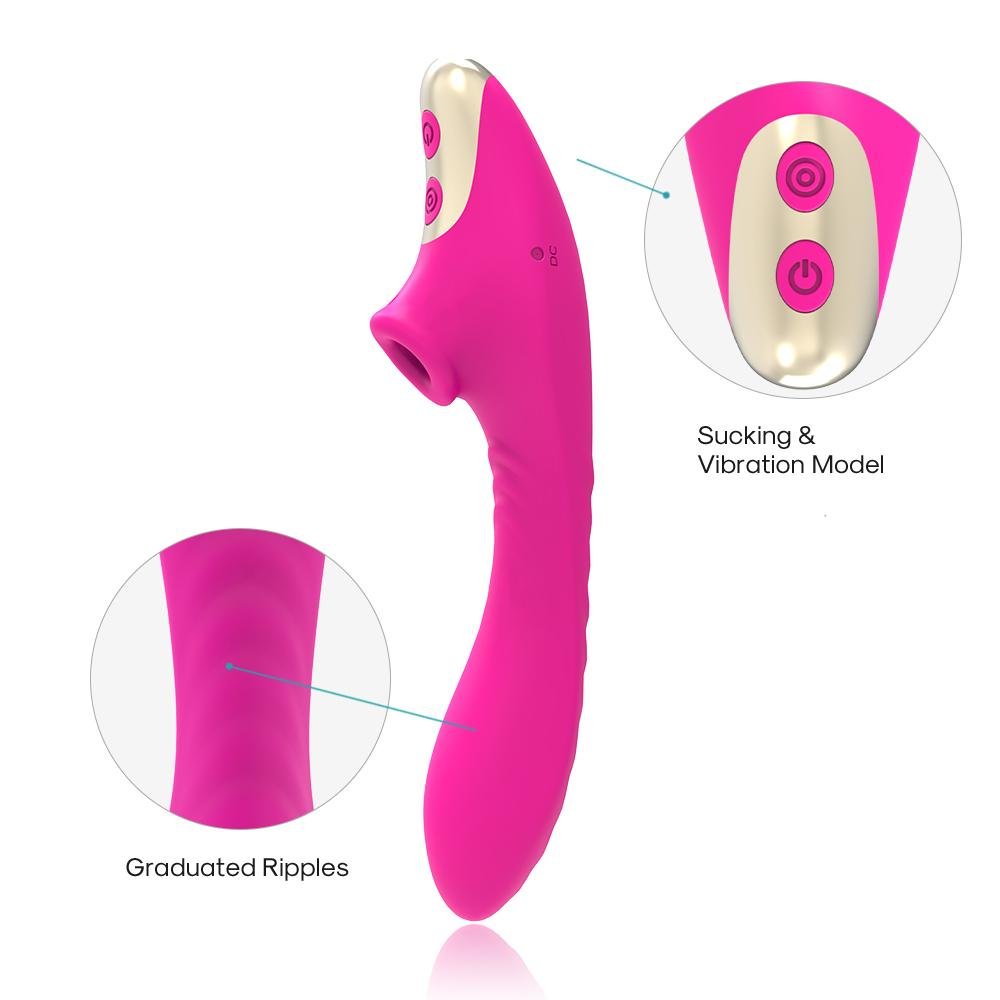 CPNOVELTIES Women Suction Nipple Clitoris G Spot Stimulator Dildo Clit Sucker 