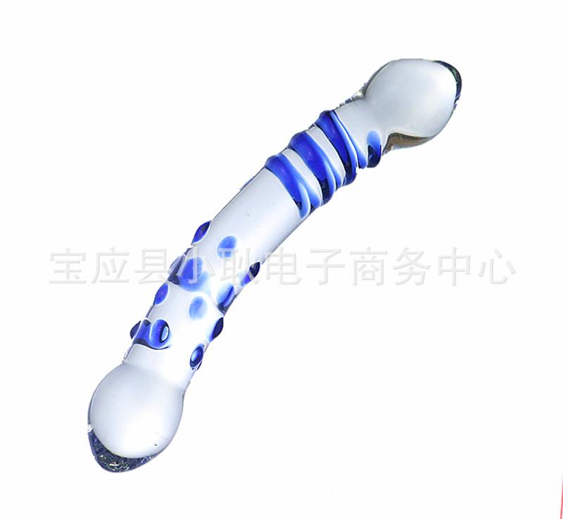 Long Glass Anal Dildo Vaginal Anus Massage Stimulation G-Spot Female Masturbatio 2