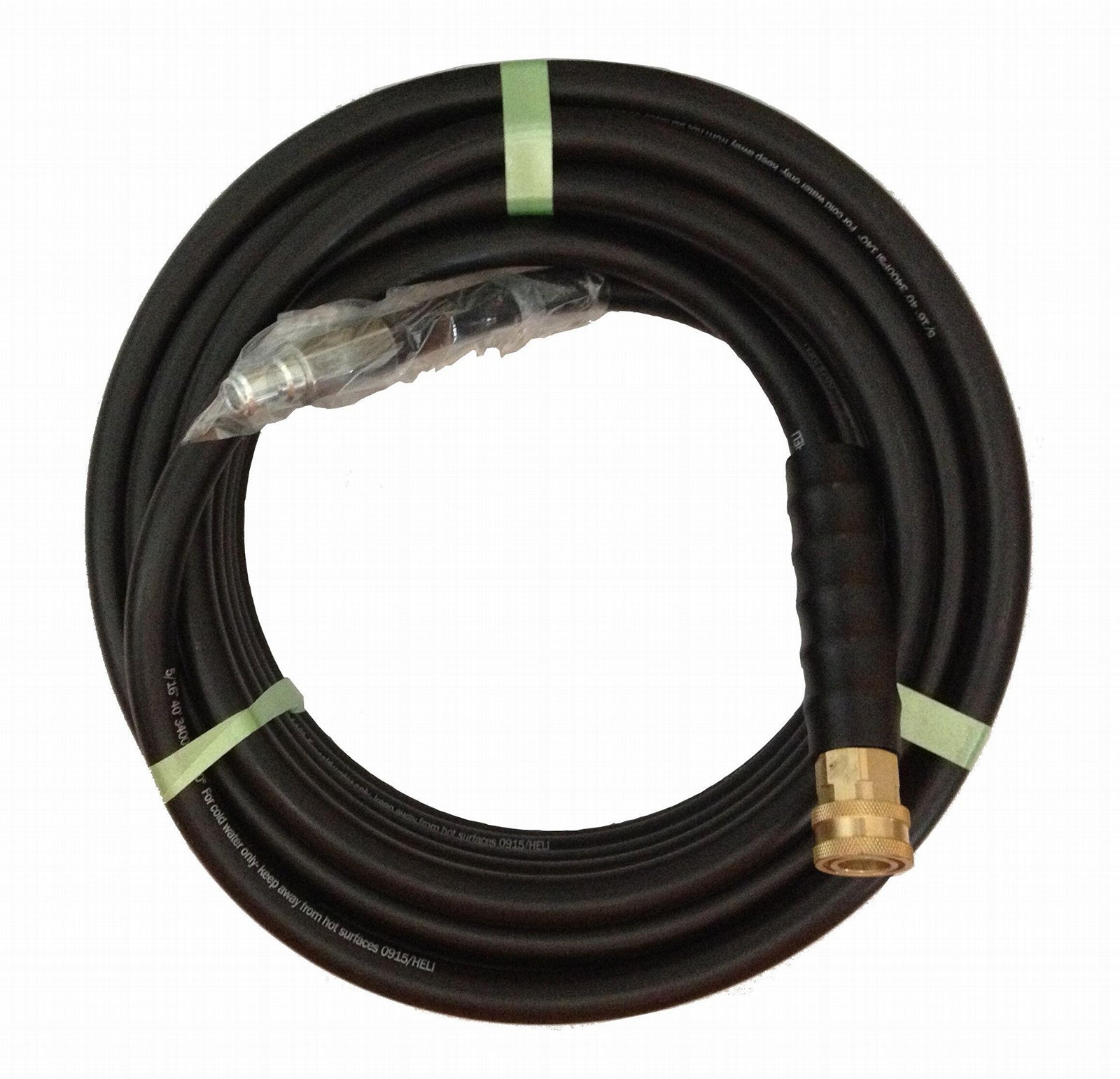 Black high pressure washing car equipment hose with quick connect fittings  3