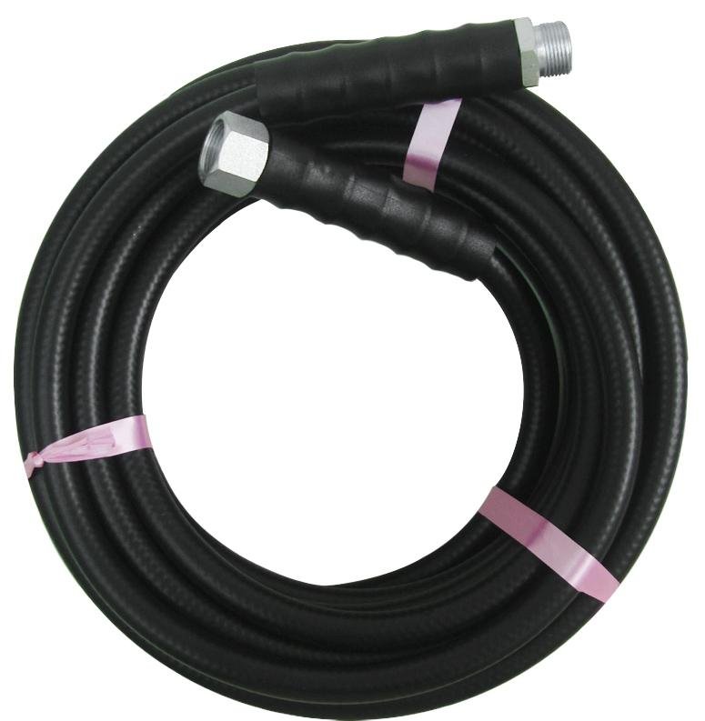 Black high pressure washing car equipment hose with quick connect fittings  4