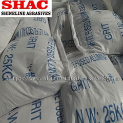 White aluminium oxide abrasive media powder