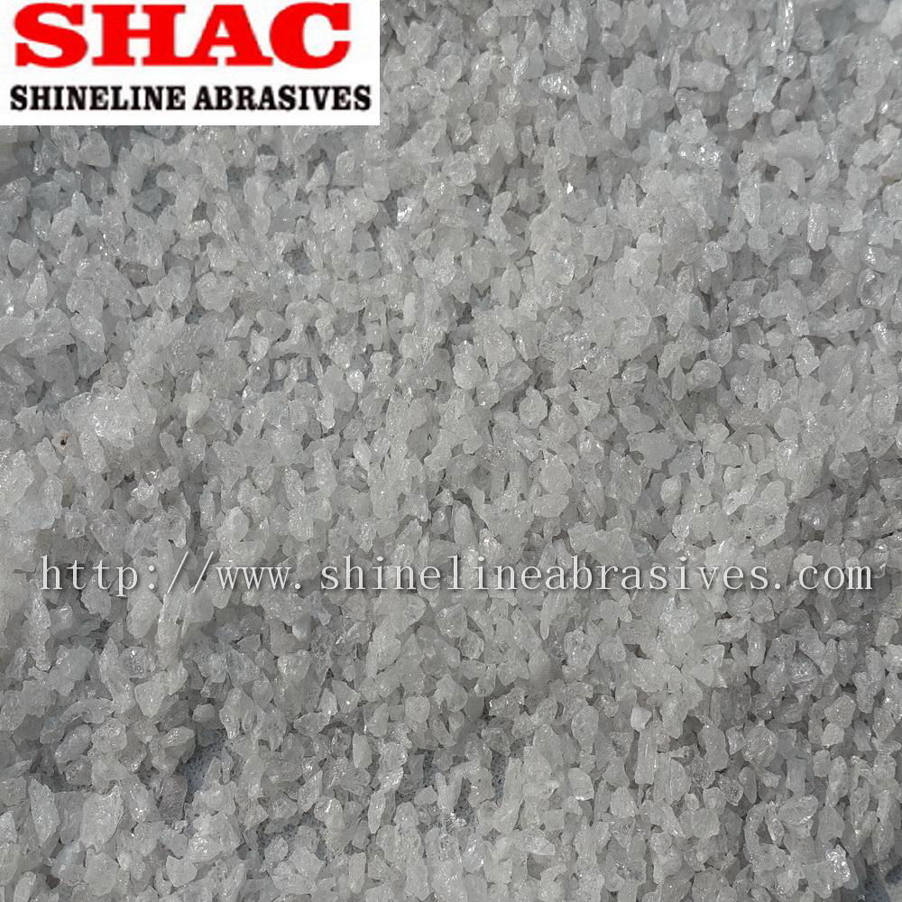 White aluminium oxide abrasive blasting media 2