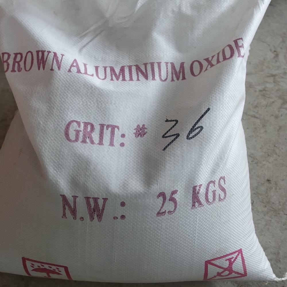 Brown aluminium oxide powder and grit FEPA F36 for abrasive blasting media 4