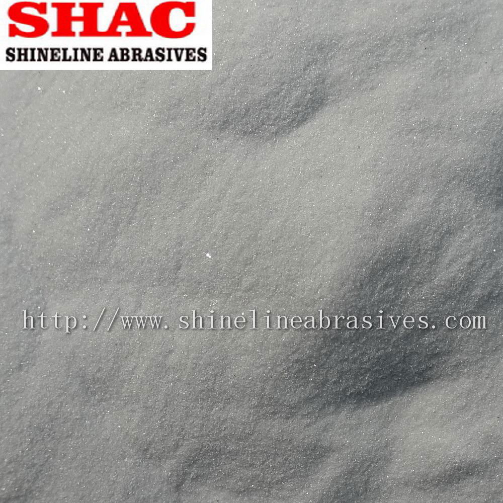 Abrasive white corundum fused alumina powder and grit
