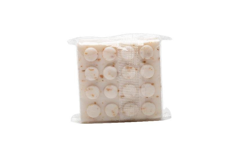 OEM customize round pleated paper wraps disposable bath soap