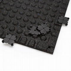 cheap rubber mat with plastic fixings underneath