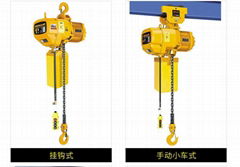 HHBB鬼頭款運動式單鏈條電動葫蘆 環鏈跑車式起重電動葫蘆1