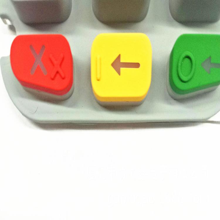 密碼器硅膠按鍵  導電數字橡膠按鍵 噴塗鐳雕按鍵 開模定製 3