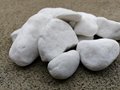 White tumbled pebble for garden bed pot