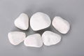 White tumbled pebble for garden bed pot plant garden use