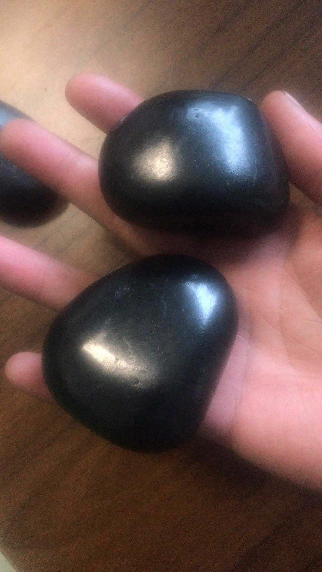 Black high polished pebble for garden bed pot plant EW11 Easywell