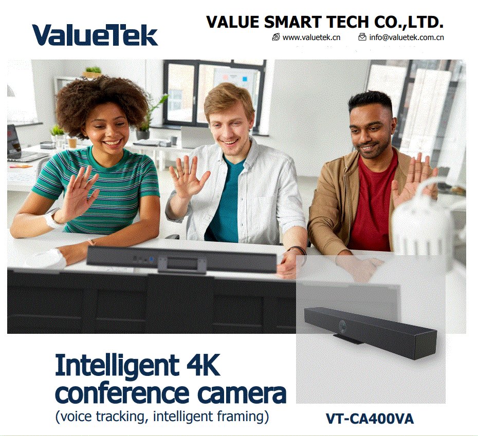 ValueTek 4K Conference Camera with AI and Microphone Integrated 2