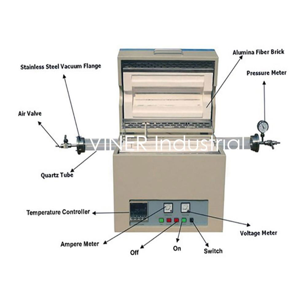 High Vacuum High Temperature Electric Vacuum Tube Furnace 2