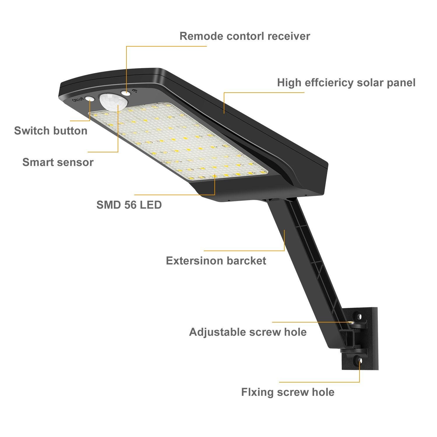 Solar LED Street Light Amazon Hot Selling 3