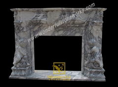 Marble fireplace mantel-WDF01