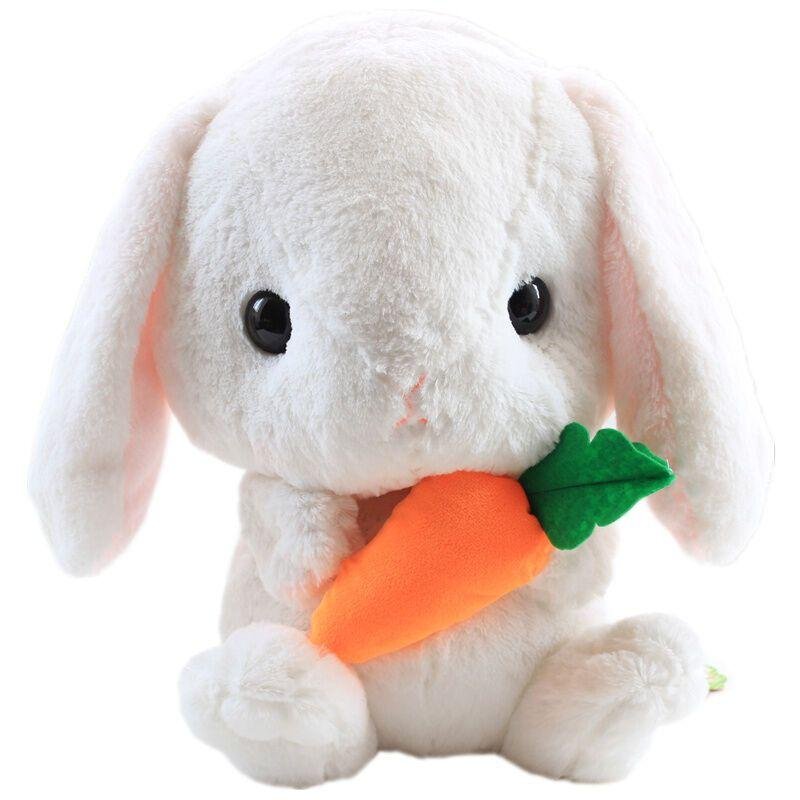 毛絨公仔抱蘿蔔兔