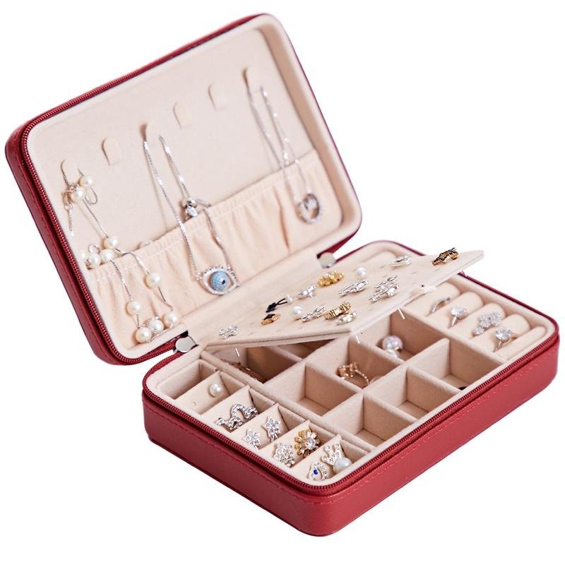 Jewelry Box Travel Comestic Jewelry Organizer Lipstick Storage Box Container 3