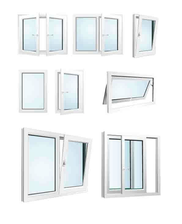  White color 60 Casement Plastic Profiles series 2