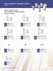 White color 60B Casement Plastic Profiles series