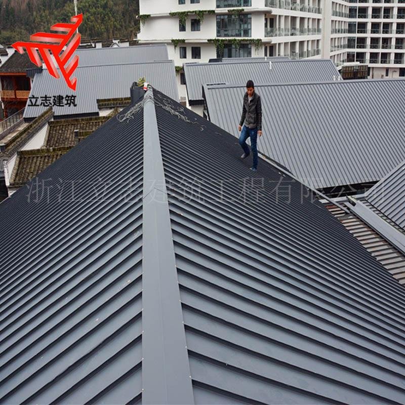 定製YX25-330 鋁鎂錳雙鎖邊金屬屋面板 金屬幕牆系統