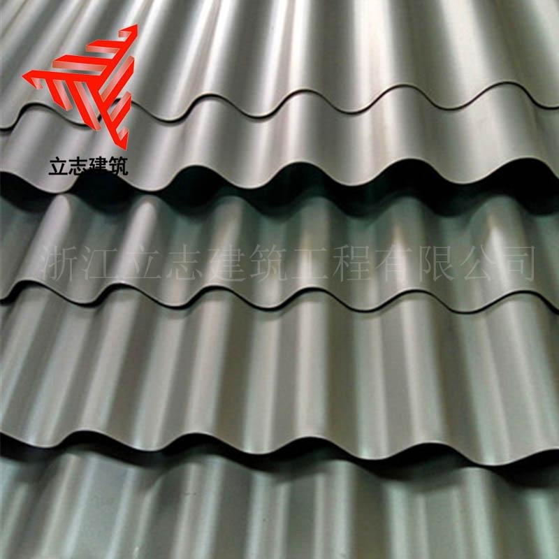 钢结构厂房外墙系统836型铝镁锰合金波纹板 横铺装0.8mm厚氟碳漆