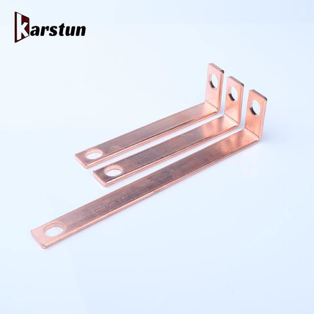 bare custom copper solid flat bus bar with round holes 2