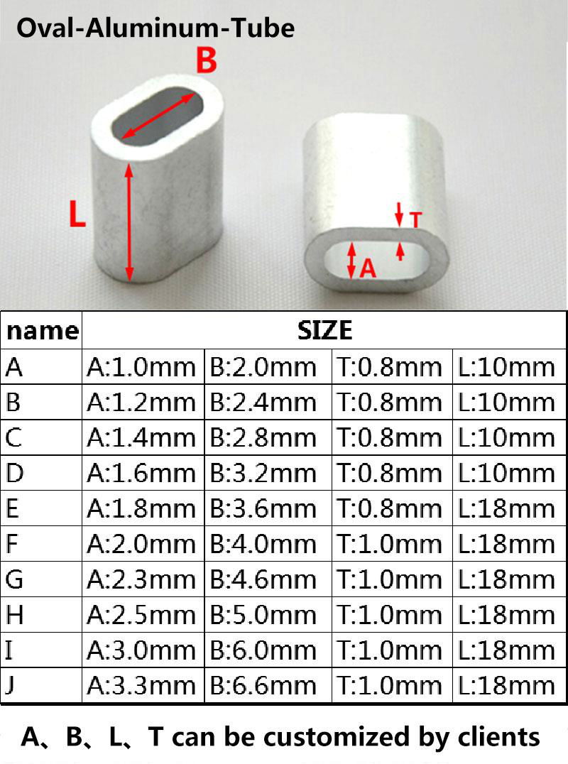 Terminal Fishing tackle Single oval aluminum crimps sleeve  2