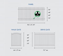 Mechanical Aluminum Fence