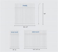 Curved Top Steel Fence