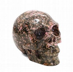 Rhodonite Skulls