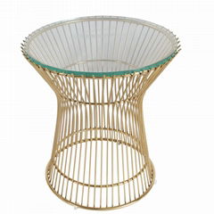 Stainless Steel Frame Replica Warren Platner Side Table