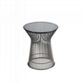 Stainless Steel Frame Replica Warren Platner Side Table 2