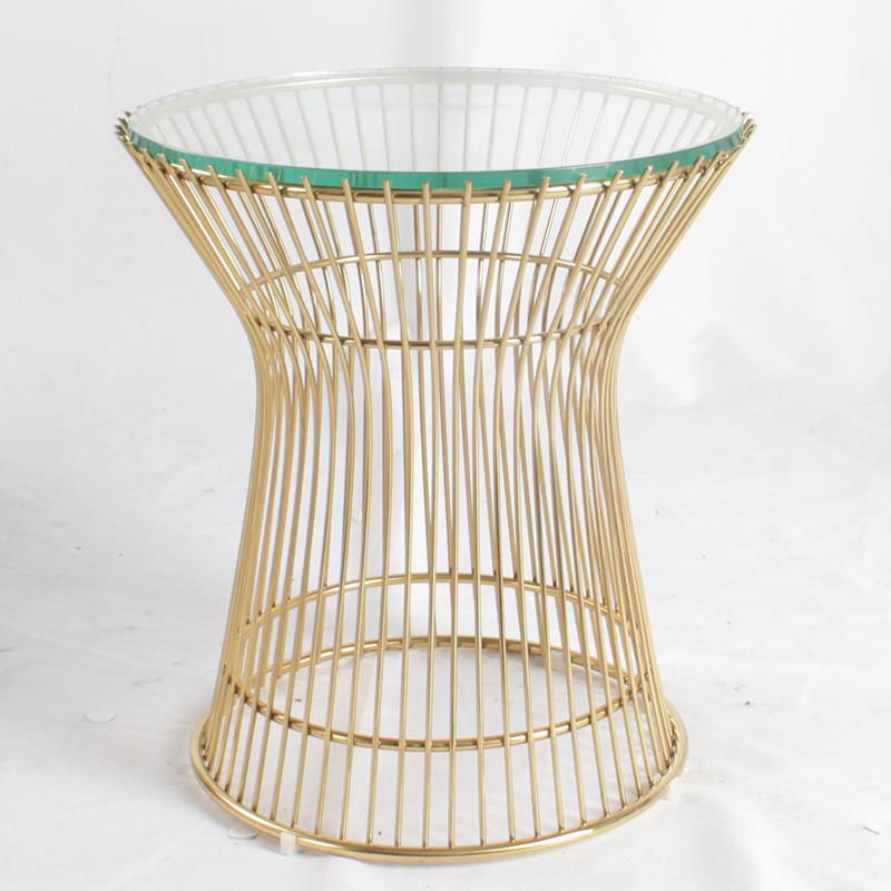 Stainless Steel Frame Replica Warren Platner Side Table 5