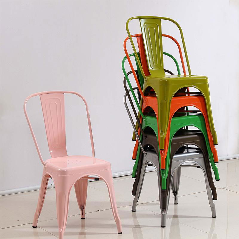 Modern Classic Designer Furniture Replica Tolix Industrial Metal Dining Chair 5