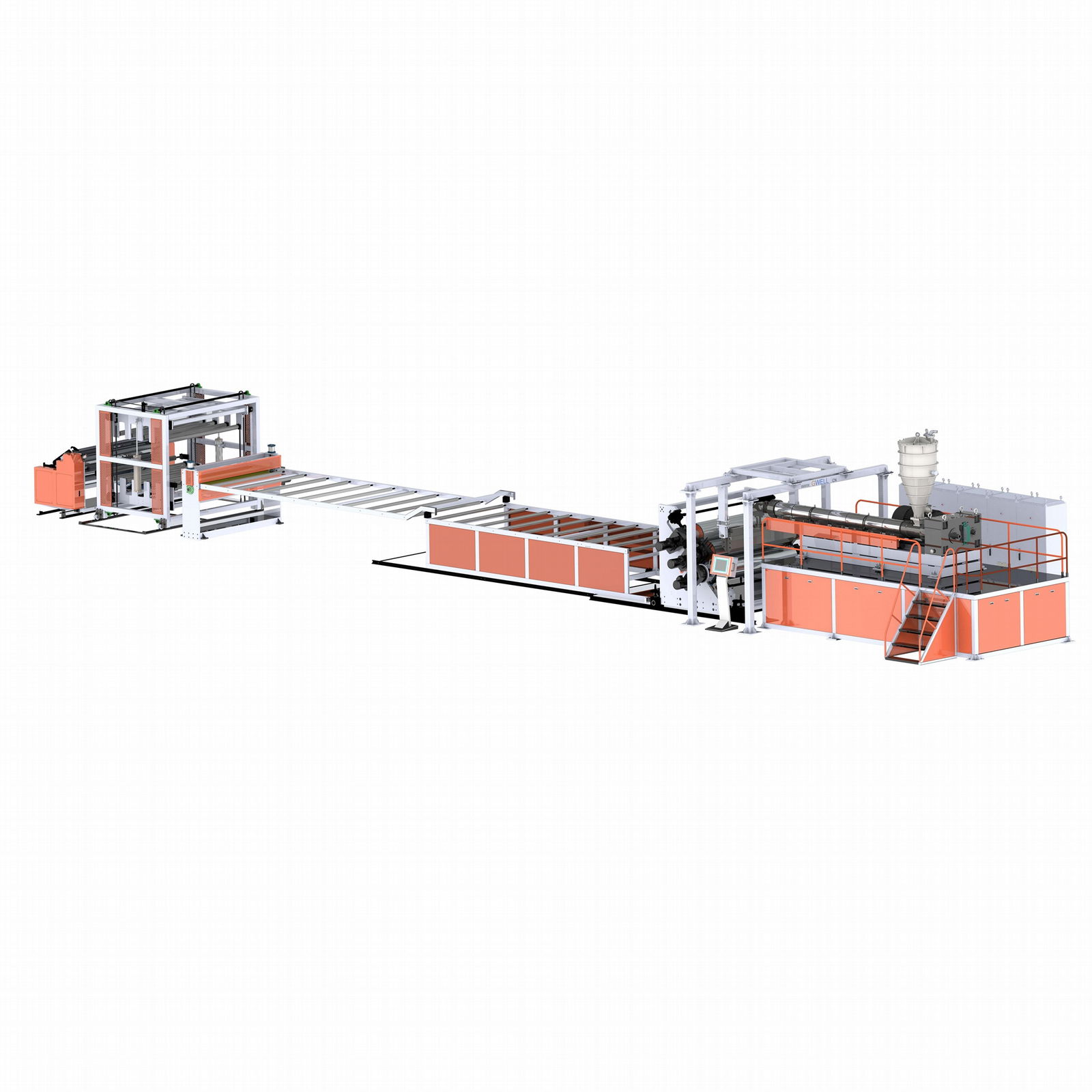 Transparent PVC sheet extrusion line