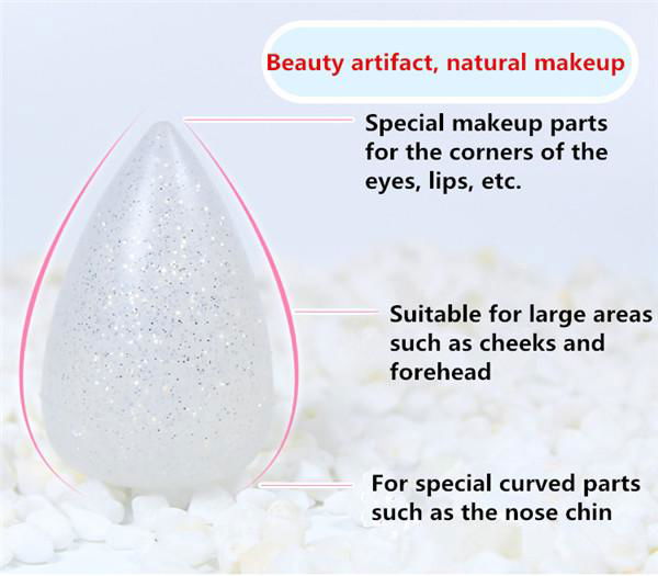 New Arrival Facial Beauty Tool Water Drop Shape Powder Puff 4