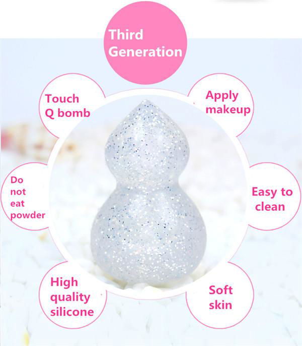 New Arrival Facial Beauty Tool Water Drop Shape Powder Puff 5