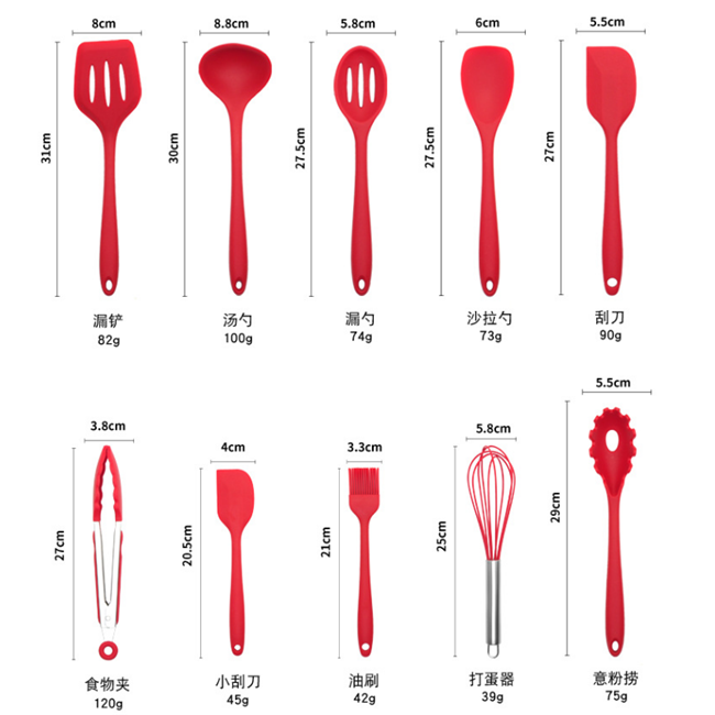 High Quality Heat Resistant Silicone Kitchen Utensils 3