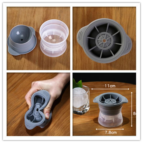 New Design Round Food Grade Silicone Ice Ball Maker Mold 2