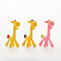 Good Quality BPA Free Silicone Giraffe Baby Teether 1